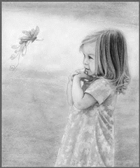 la petite fille au papillon